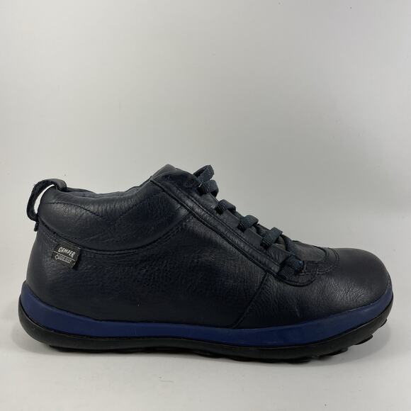 Camper Peu Pista Leather Boots Womens Size 39, US Size 9 Blue Goretex Waterproof - Picture 1 of 9